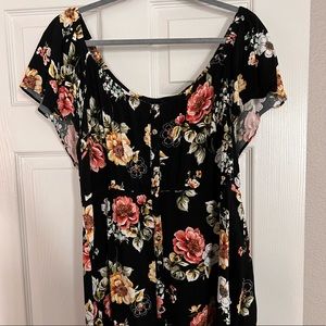 Torrid black floral blouse - size 2 (18/20)